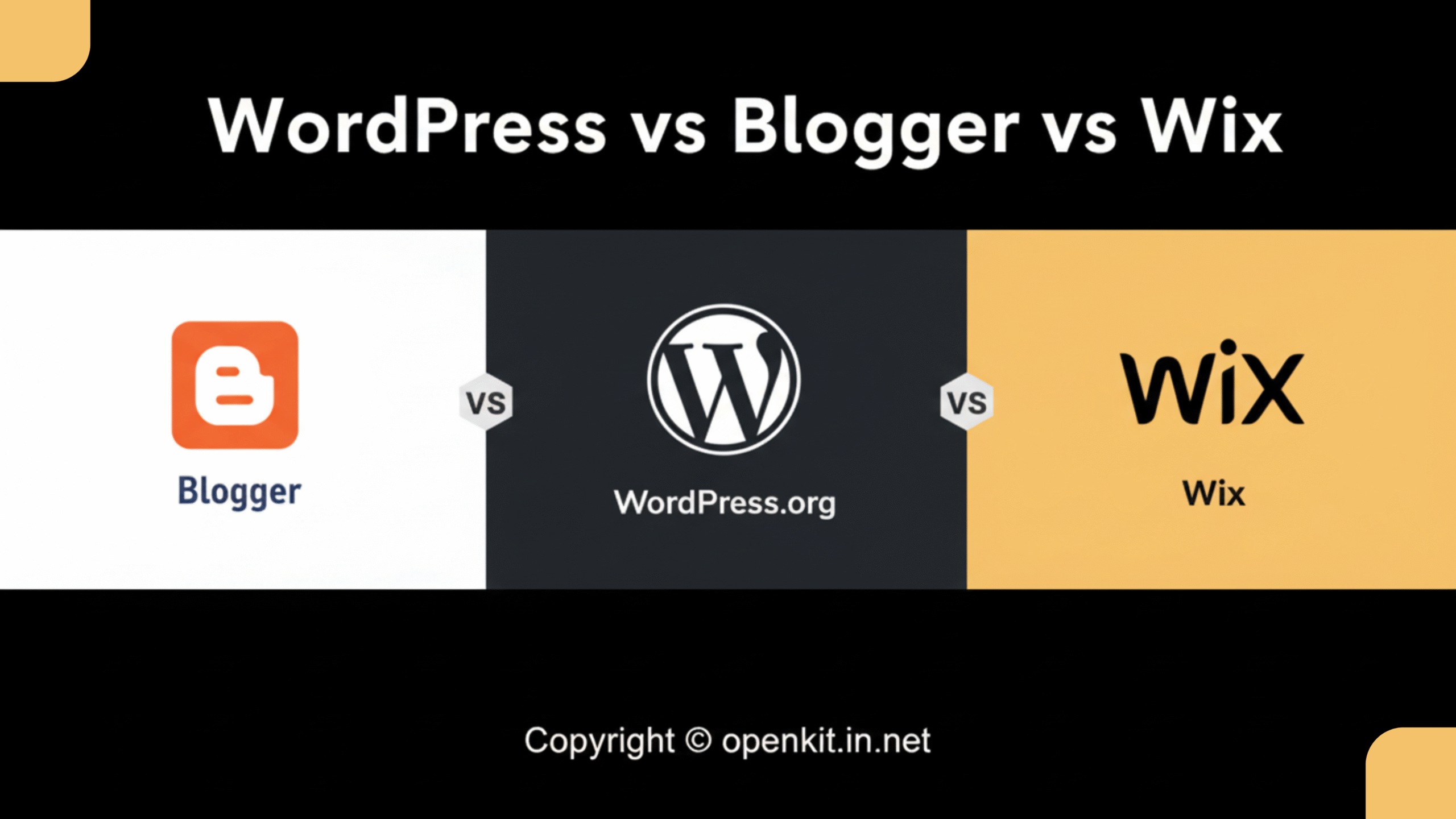 WordPress vs Blogger vs Wix